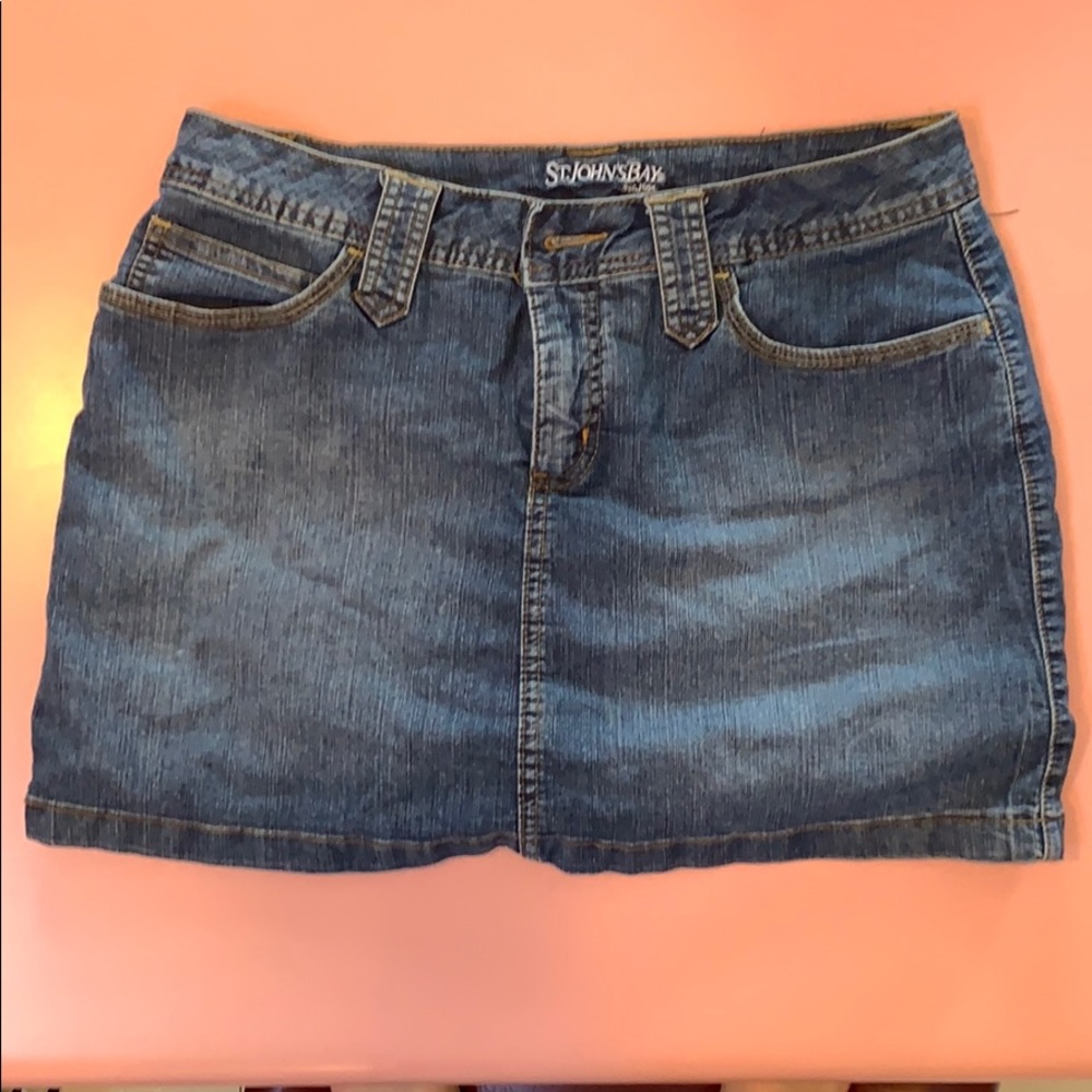 St. John’s Bay Denim Skort Mini Skirt